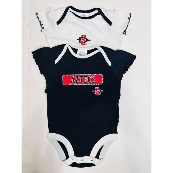 Rivalry Threads 91 SDSU Aztecs Bodysuits-2   Sz 6-9 Months   NWOT - Picture 1 of 8